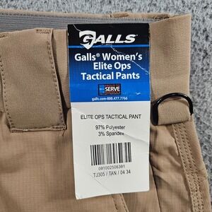 NEW GALLS Elite Ops Tactical Cargo Pants‎ Women Khaki Size 04 Inseam 34